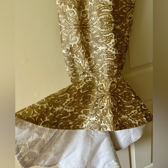 Elle Zeitoune Gold Strapless Dress - Picture 3 of 9